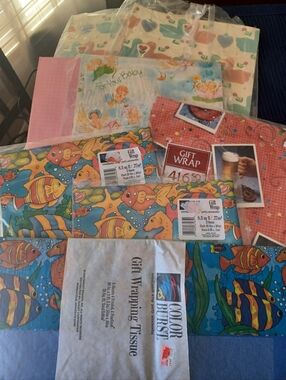 Vintage Wrapping Paper Lot